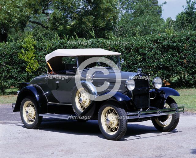 1930 Ford Model A roadster. Artist: Unknown.