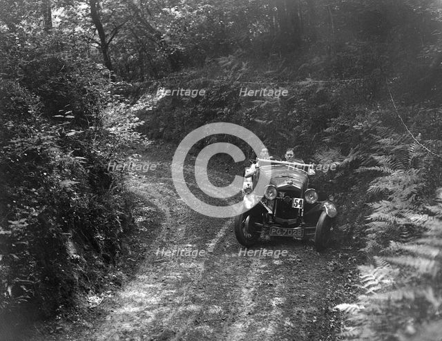 1930 Frazer-Nash Interceptor taking part in a motoring trial, 1930s. Artist: Bill Brunell.