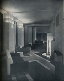 1930s interior with contemporary lighting 1930