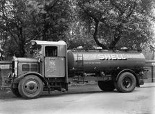 1931 Scammell 8 ton Shell petrol tanker. Creator: Unknown