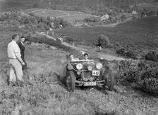 1932 Frazer-Nash TT replica taking part in the NWLMC Lawrence Cup Trial, 1937. Artist: Bill Brunell