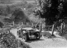 1932 MG J1 taking part in a West Hants Light Car Club Trial, Ibberton Hill, Dorset, 1930s. Artist: Bill Brunell