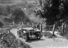 1932 MG J1 taking part in a West Hants Light Car Club Trial, Ibberton Hill, Dorset, 1930s. Artist: Bill Brunell