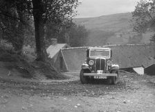 1932 Standard Nine taking part in a Standard Car Owners Club trial. Artist: Bill Brunell