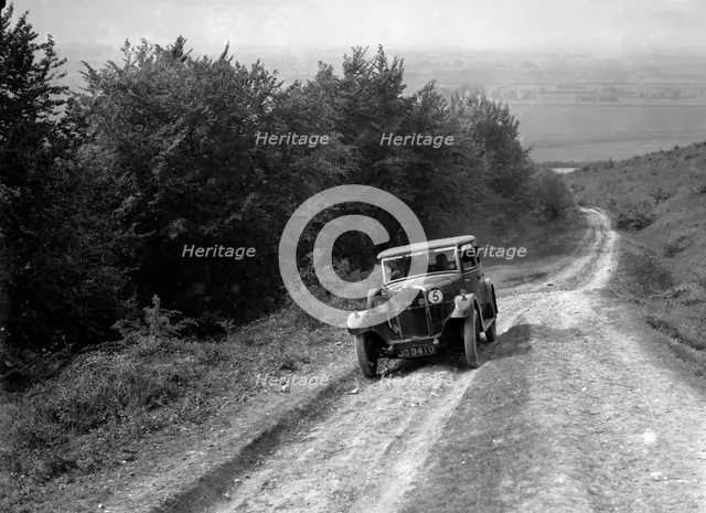 1933 Talbot 14/45 1665 cc competing in a Talbot CC trial. Artist: Bill Brunell.