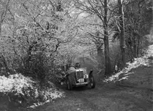 1933 MG J2 taking part in a motoring trial, late 1930s. Artist: Bill Brunell