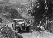 1933 Singer coupe taking part in a West Hants Light Car Club Trial, Ibberton Hill, Dorset, 1930s. Artist: Bill Brunell