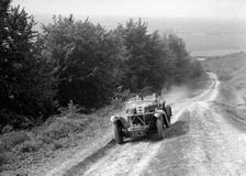 1934 Talbot 105 2970 cc competing in a Talbot CC trial. Artist: Bill Brunell