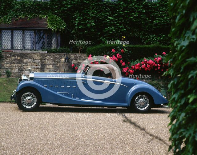 1934 Hispano Suiza type 68 Bis V12 convertible Artist: Unknown.