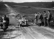 1934 MG PA competing in a motoring trial, Bagshot Heath, Surrey, 1930s. Artist: Bill Brunell
