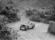 1934 MG PA of the Cream Cracker team taking part in a motoring trial in Devon, late 1930s. Artist: Bill Brunell