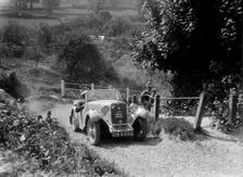 1934 Singer Le Mans taking part in a West Hants Light Car Club Trial, Ibberton Hill, Dorset, 1930s. Artist: Bill Brunell