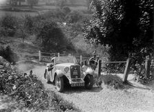 1934 Singer Le Mans taking part in a West Hants Light Car Club Trial, Ibberton Hill, Dorset, 1930s. Artist: Bill Brunell