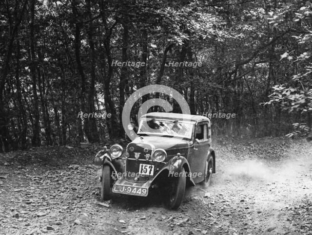 1934 Singer Nine Sports Coupe, Fingle hill Artist: Unknown.