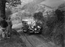1934 Standard Ten taking part in a Standard Car Owners Club trial. Artist: Bill Brunell