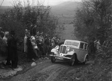 1934 Standard Ten taking part in a Standard Car Owners Club trial. Artist: Bill Brunell