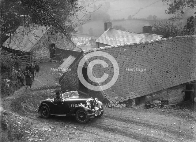 1934 Standard Avon tourer taking part in a Standard Car Owners Club trial. Artist: Bill Brunell.