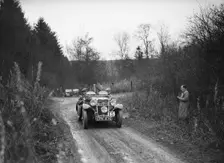 1935 1496 cc Singer competing in the Great West Motor Club Thatcher Trophy, 1938. Artist: Bill Brunell