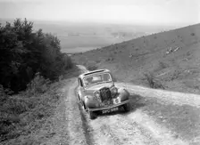 1935 Talbot 10 1185 cc competing in a Talbot CC trial. Artist: Bill Brunell