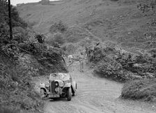 1935 Triumph Gloria Southern Cross taking part in a motoring trial in Devon, late 1930s. Artist: Bill Brunell