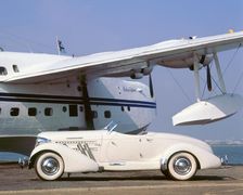 1935 Auburn 851 speedster with Sunderland flying boat
