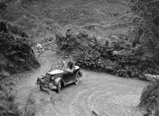 1935 Ford Ten tourer taking part in a motoring trial, late 1930s. Artist: Bill Brunell