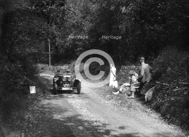 1935 Frazer-Nash TT replica taking part in a motoring trial, late 1930s. Artist: Bill Brunell.
