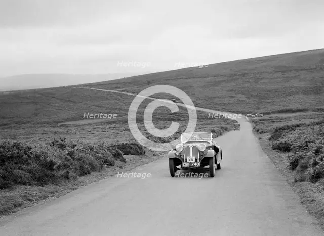1935 Frazer-Nash BMW of DN Leon competing at the MCC Torquay Rally, July 1937. Artist: Bill Brunell.