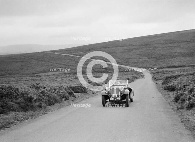 1935 Frazer-Nash BMW of DN Leon competing at the MCC Torquay Rally, July 1937. Artist: Bill Brunell.