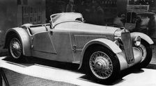 1935 Georges Irat at a motorshow. Creator: Unknown