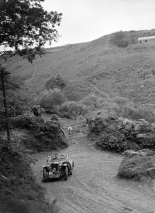 1935 MG PA taking part in a motoring trial in Devon, late 1930s. Artist: Bill Brunell