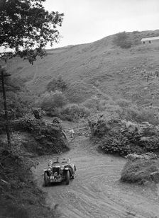 1935 MG PA taking part in a motoring trial in Devon, late 1930s. Artist: Bill Brunell