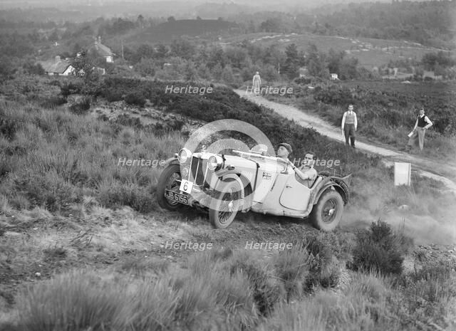 1935 MG PA of RM Andrews taking part in the NWLMC Lawrence Cup Trial, 1937. Artist: Bill Brunell.