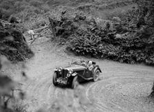 1935 MG PB taking part in a motoring trial in Devon, late 1930s. Artist: Bill Brunell