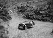 1935 MG PB taking part in a motoring trial in Devon, late 1930s. Artist: Bill Brunell