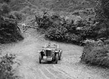 1935 MG PB of the Cream Cracker Team taking part in a motoring trial in Devon, late 1930s. Artist: Bill Brunell