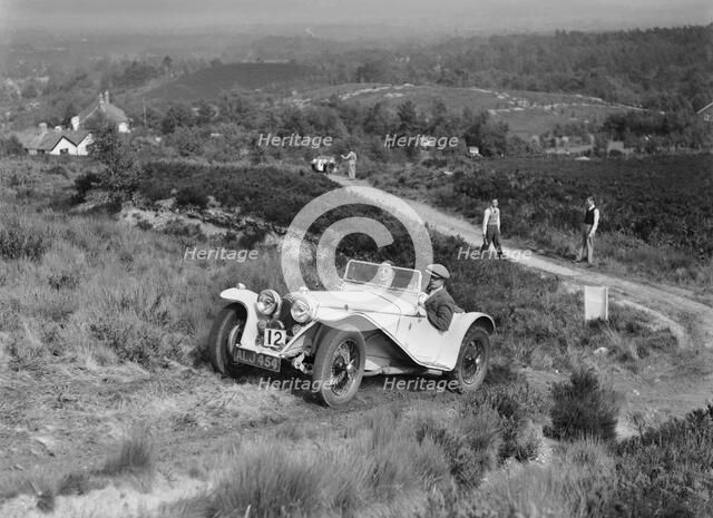 1935 Riley Imp 2-seater sports taking part in the NWLMC Lawrence Cup Trial, 1937. Artist: Bill Brunell.