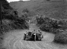 1935 Singer Le Mans 2-seater taking part in a motoring trial, late 1930s. Artist: Bill Brunell
