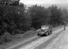 1936 Talbot 10 1185 cc competing in a Talbot CC trial. Artist: Bill Brunell