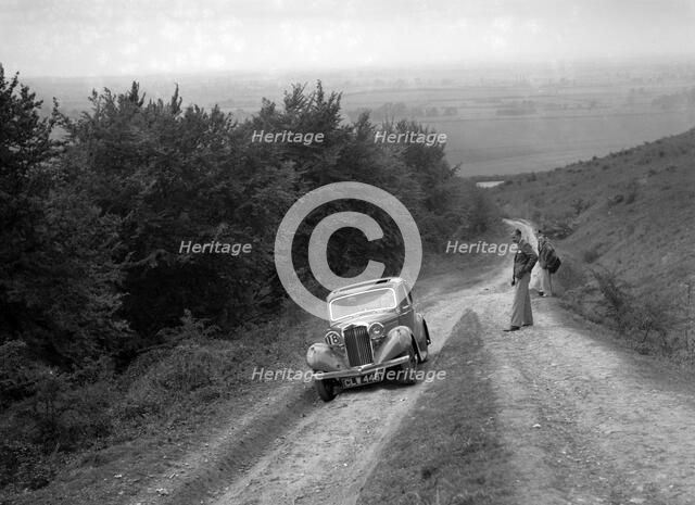 1936 Talbot 10 1185 cc competing in a Talbot CC trial. Artist: Bill Brunell.