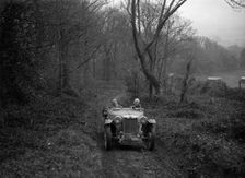 1936 MG TA taking part in a motoring trial, late 1930s. Artist: Bill Brunell