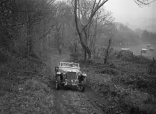 1936 MG TA taking part in a motoring trial, late 1930s. Artist: Bill Brunell