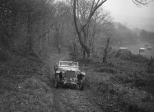 1936 MG TA taking part in a motoring trial, late 1930s. Artist: Bill Brunell