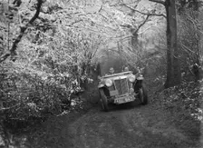 1936 MG TA of the Cream Cracker Team taking part in a motoring trial, late 1930s. Artist: Bill Brunell