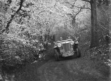 1936 MG TA of the Cream Cracker Team taking part in a motoring trial, late 1930s. Artist: Bill Brunell