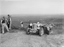 1936 MG TA of the Three Musketeers team taking part in the NWLMC Lawrence Cup Trial, 1937. Artist: Bill Brunell