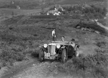 1936 MG TA of the Three Musketeers team taking part in the NWLMC Lawrence Cup Trial, 1937. Artist: Bill Brunell