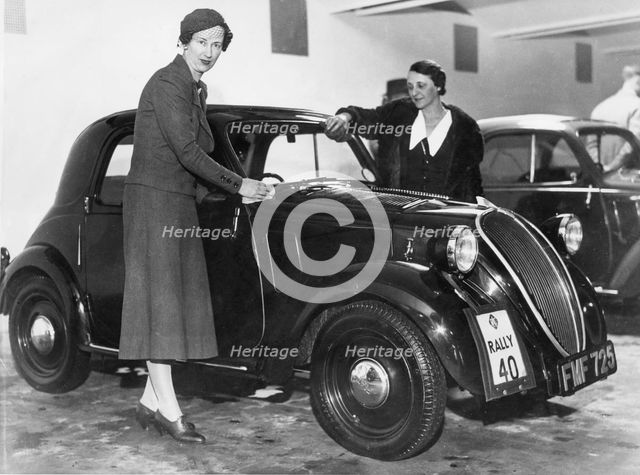 1937 Fiat 500 R.A.C. Rally Joan Richmond and Mrs Gordon Simpson. Creator: Unknown.
