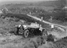 1937 HRG 2-seater sports of WP Uglow taking part in the NWLMC Lawrence Cup Trial, 1937. Artist: Bill Brunell