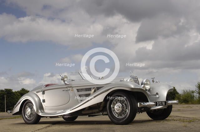1937 Mercedes Benz 540 k special roadster. Artist: Simon Clay.